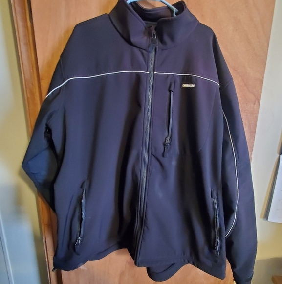 Caterpillar work Wear redefined sz 3XL black soft shell jacket.  Long sleeve. - Picture 1 of 12
